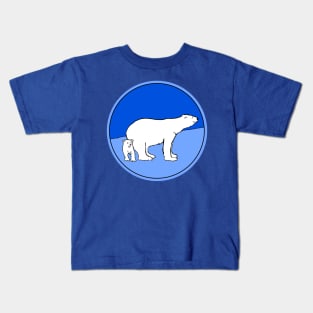 Polar Bear Mom and Cub Kids T-Shirt
